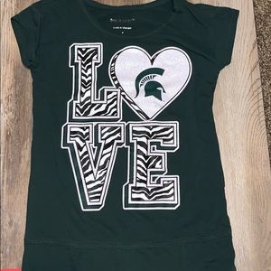 children’s love Michigan state t-shirt